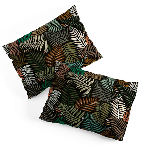 Cat Coquillette Palm Pattern Khaki Green Pillow Shams