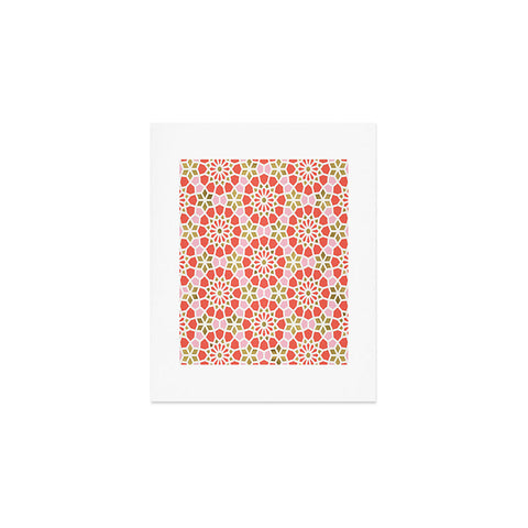 Cat Coquillette Persian Mosaic Coral Art Print