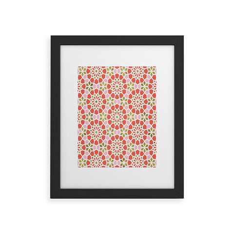 Cat Coquillette Persian Mosaic Coral Framed Art Print