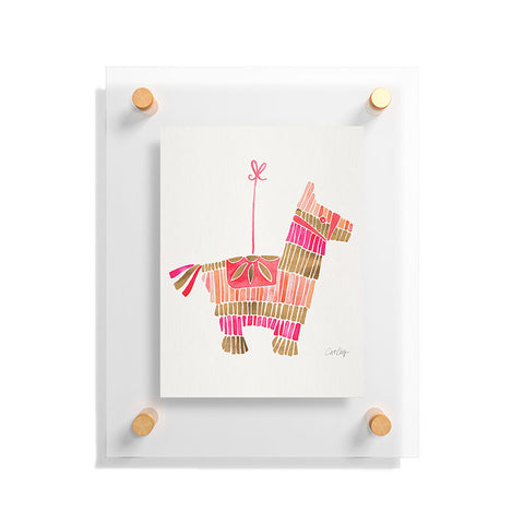 Cat Coquillette Pinata Pink and Rose Gold Floating Acrylic Print
