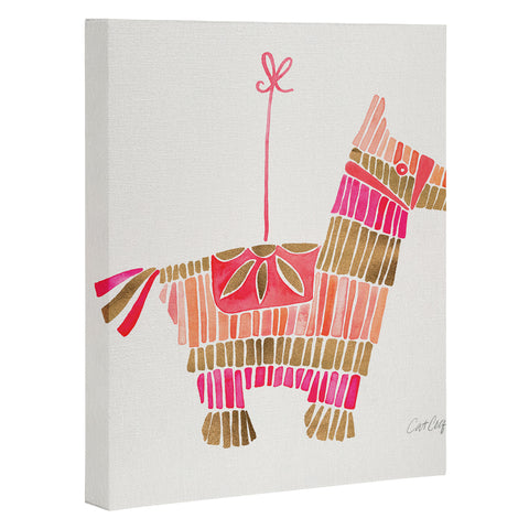 Cat Coquillette Pinata Pink and Rose Gold Art Canvas