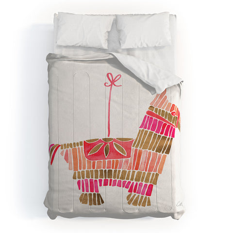 Cat Coquillette Pinata Pink and Rose Gold Comforter