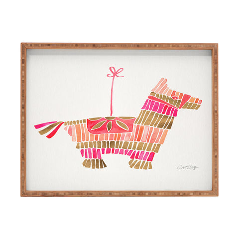Cat Coquillette Pinata Pink and Rose Gold Rectangular Tray