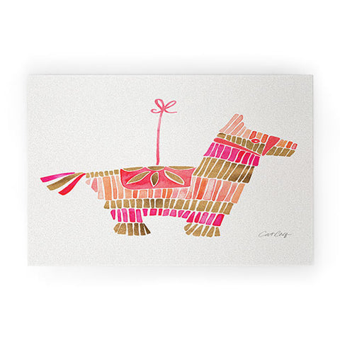 Cat Coquillette Pinata Pink and Rose Gold Welcome Mat