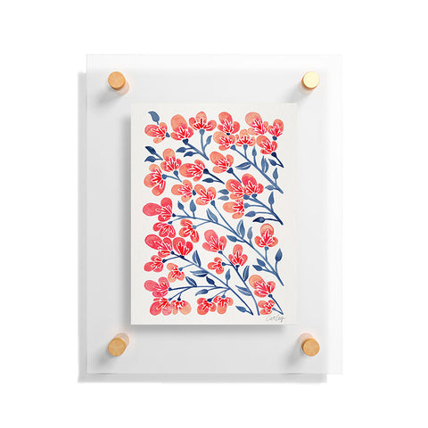 Cat Coquillette Pink Cherry Blossoms Floating Acrylic Print