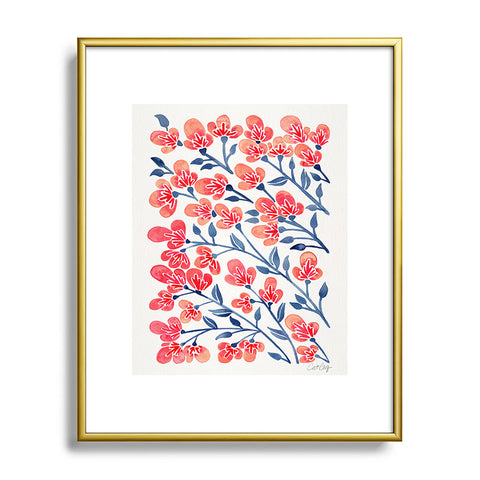 Cat Coquillette Pink Cherry Blossoms Metal Framed Art Print