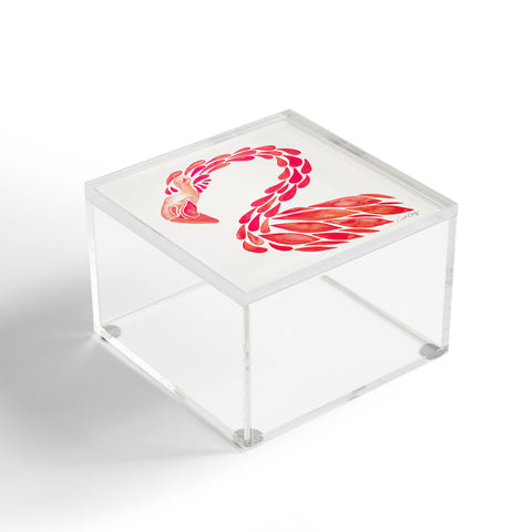 Cat Coquillette Pink Miami Flamingo Acrylic Box