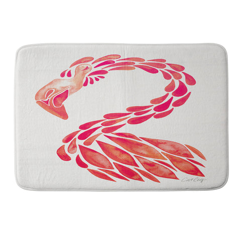 Cat Coquillette Pink Miami Flamingo Memory Foam Bath Mat