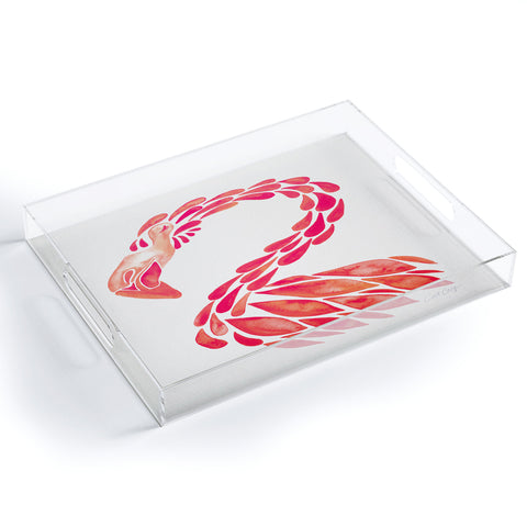 Cat Coquillette Pink Miami Flamingo Acrylic Tray