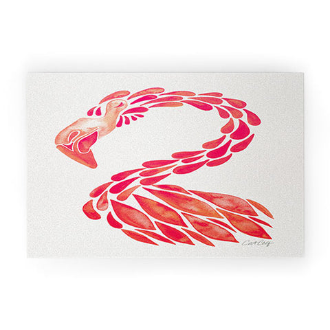 Cat Coquillette Pink Miami Flamingo Welcome Mat