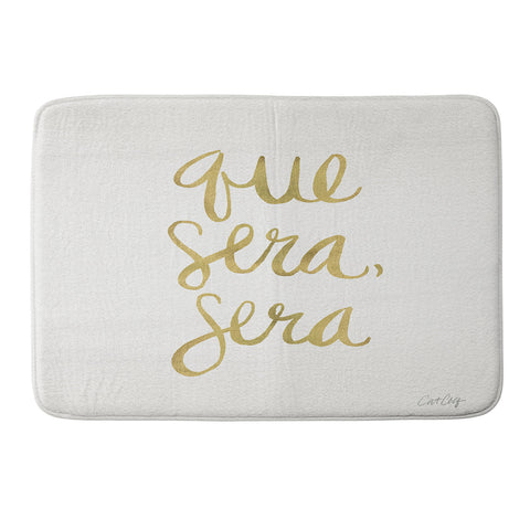 Cat Coquillette Que Sera Sera Gold Memory Foam Bath Mat