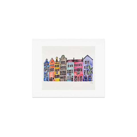 Cat Coquillette Rainbow Row Charleston Art Print