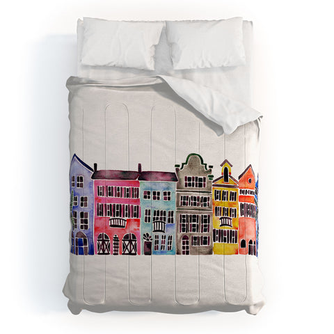 Cat Coquillette Rainbow Row Charleston Comforter
