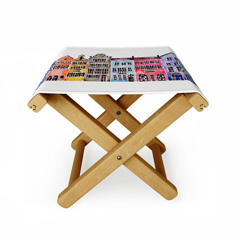 Cat Coquillette Rainbow Row Charleston Folding Stool
