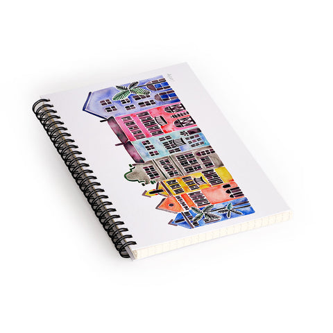 Cat Coquillette Rainbow Row Charleston Spiral Notebook