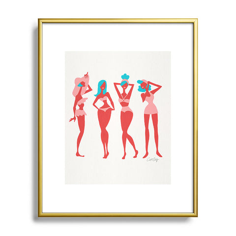 Cat Coquillette Retro Beach Bombshells Metal Framed Art Print