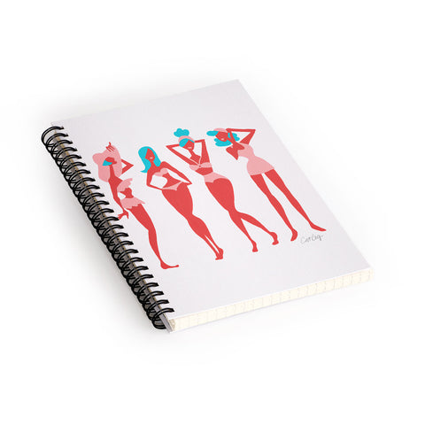 Cat Coquillette Retro Beach Bombshells Spiral Notebook