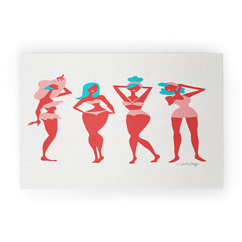 Cat Coquillette Retro Beach Bombshells Welcome Mat