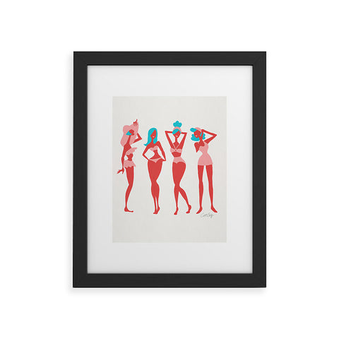 Cat Coquillette Retro Beach Bombshells Framed Art Print