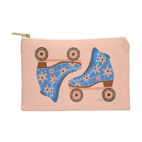 Cat Coquillette Retro Roller Skates Blue Pouch