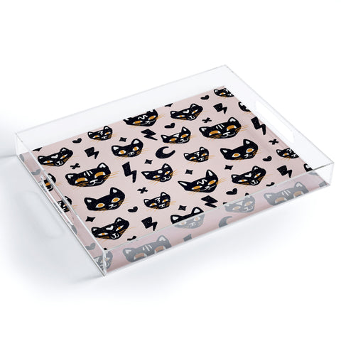 Cat Coquillette Spooky Kitties Blush Acrylic Tray