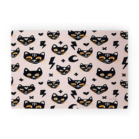 Cat Coquillette Spooky Kitties Blush Welcome Mat