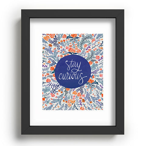 Cat Coquillette Stay Curious Navy Red Recessed Framing Rectangle