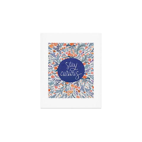 Cat Coquillette Stay Curious Navy Red Art Print