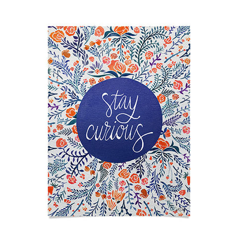 Cat Coquillette Stay Curious Navy Red Poster