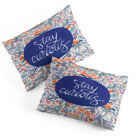 Cat Coquillette Stay Curious Navy Red Pillow Shams
