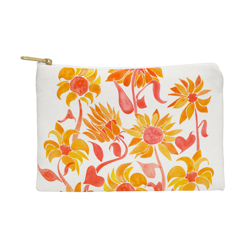 Cat Coquillette Sunflower Watercolor Fiery Palette Pouch
