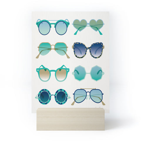 Cat Coquillette Sunglasses Collection Blue Mini Art Print