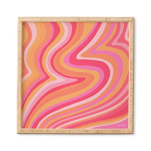 Cat Coquillette Sunshine Melt Pink Peach Framed Wall Art