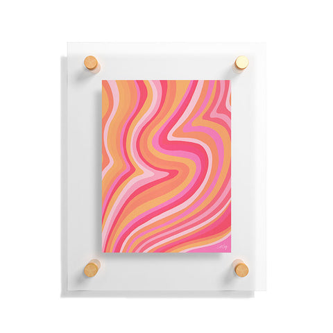 Cat Coquillette Sunshine Melt Pink Peach Floating Acrylic Print