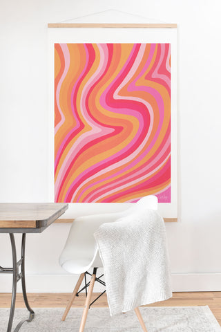 Cat Coquillette Sunshine Melt Pink Peach Art Print And Hanger
