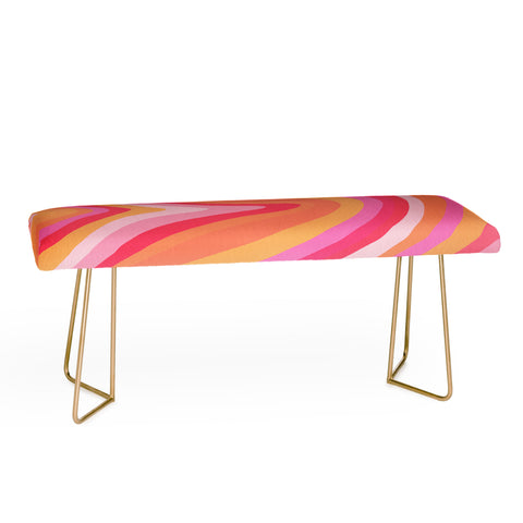 Cat Coquillette Sunshine Melt Pink Peach Bench