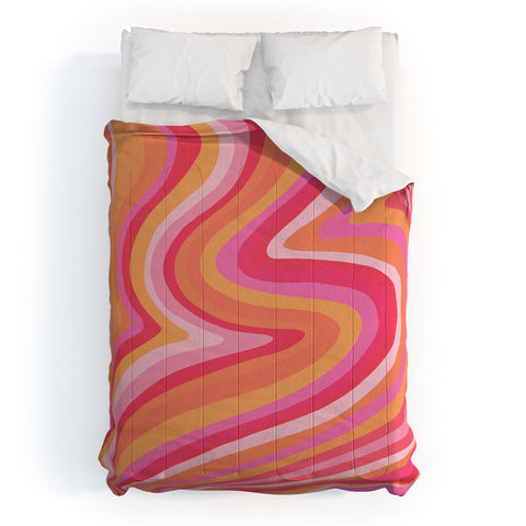 Cat Coquillette Sunshine Melt Pink Peach Comforter