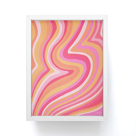 Cat Coquillette Sunshine Melt Pink Peach Framed Mini Art Print