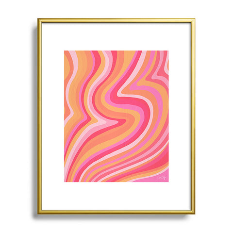 Cat Coquillette Sunshine Melt Pink Peach Metal Framed Art Print