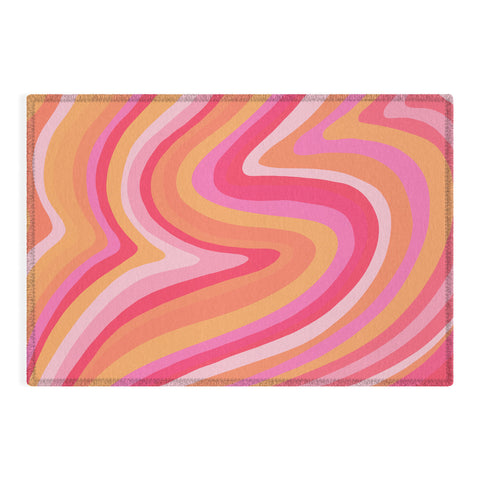 Cat Coquillette Sunshine Melt Pink Peach Outdoor Rug