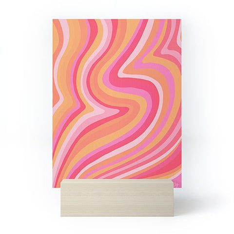 Cat Coquillette Sunshine Melt Pink Peach Mini Art Print