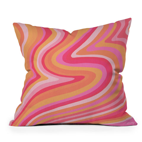 Cat Coquillette Sunshine Melt Pink Peach Throw Pillow