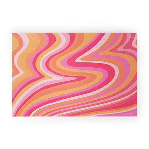 Cat Coquillette Sunshine Melt Pink Peach Welcome Mat