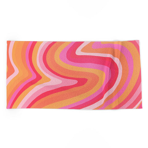 Cat Coquillette Sunshine Melt Pink Peach Beach Towel