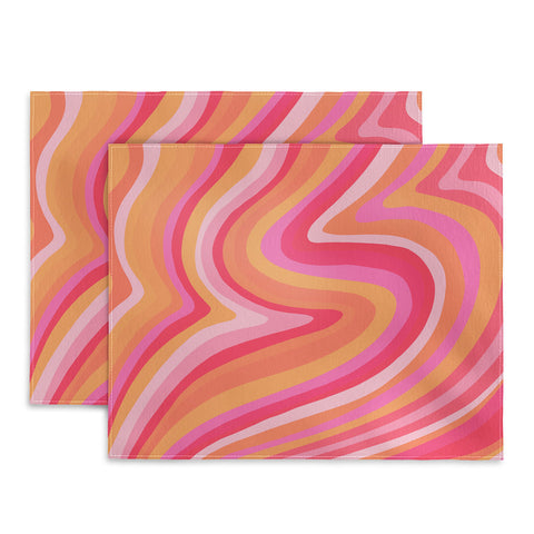 Cat Coquillette Sunshine Melt Pink Peach Placemat
