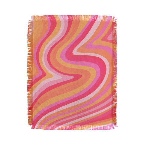Cat Coquillette Sunshine Melt Pink Peach Throw Blanket