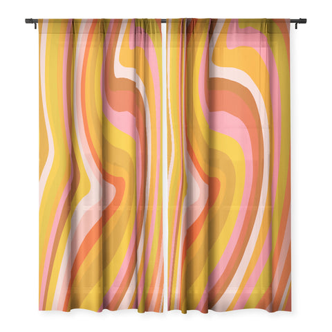 Cat Coquillette Sunshine Melt Retro Ochre Sheer Non Repeat