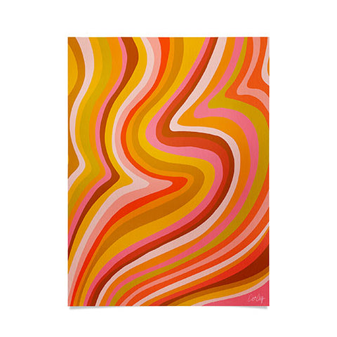 Cat Coquillette Sunshine Melt Retro Ochre Poster