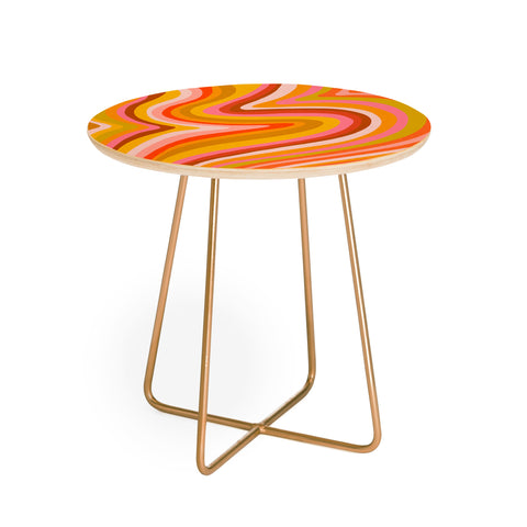 Cat Coquillette Sunshine Melt Retro Ochre Round Side Table