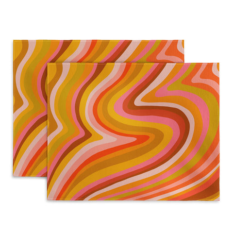 Cat Coquillette Sunshine Melt Retro Ochre Placemat